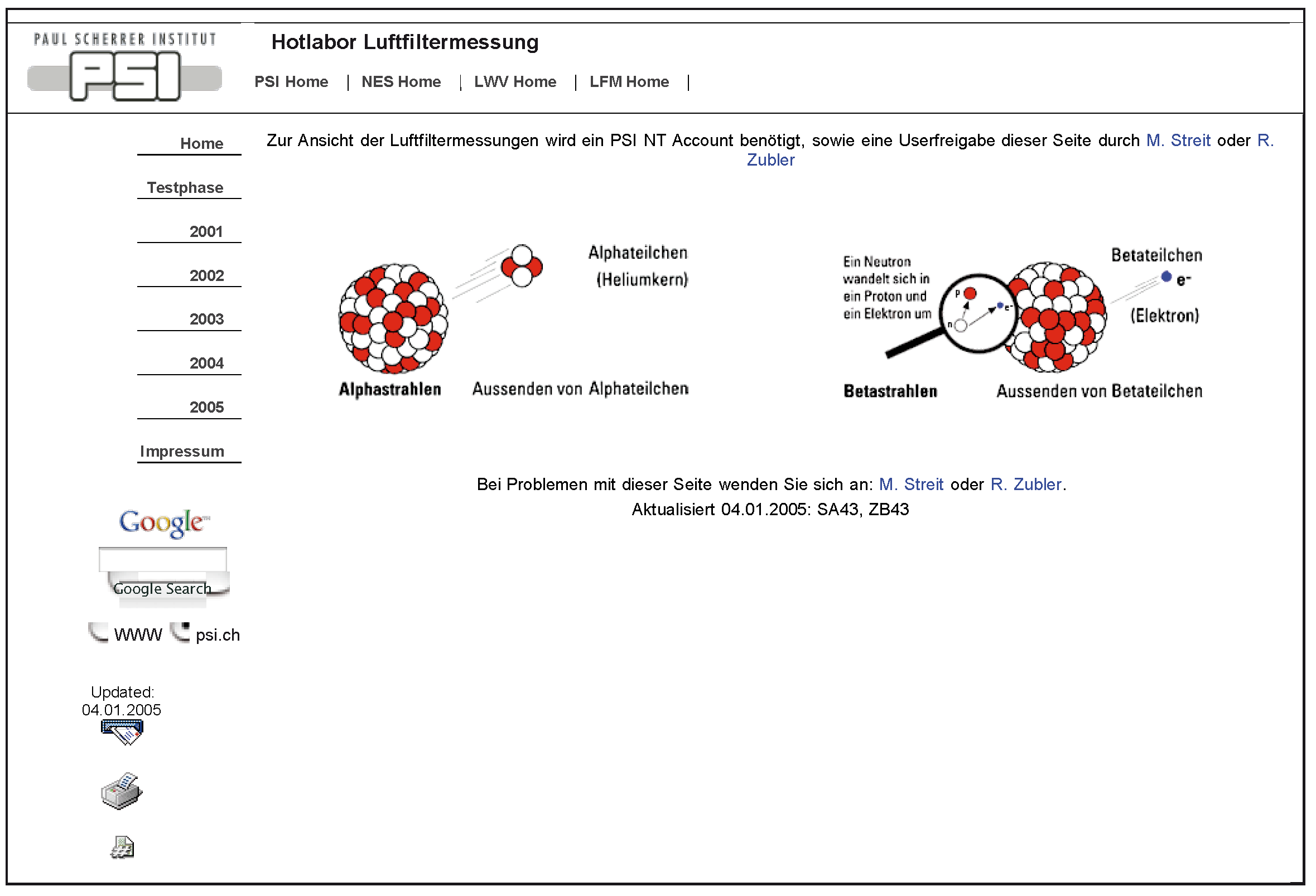 Luftfiltermessung @ psi.ch